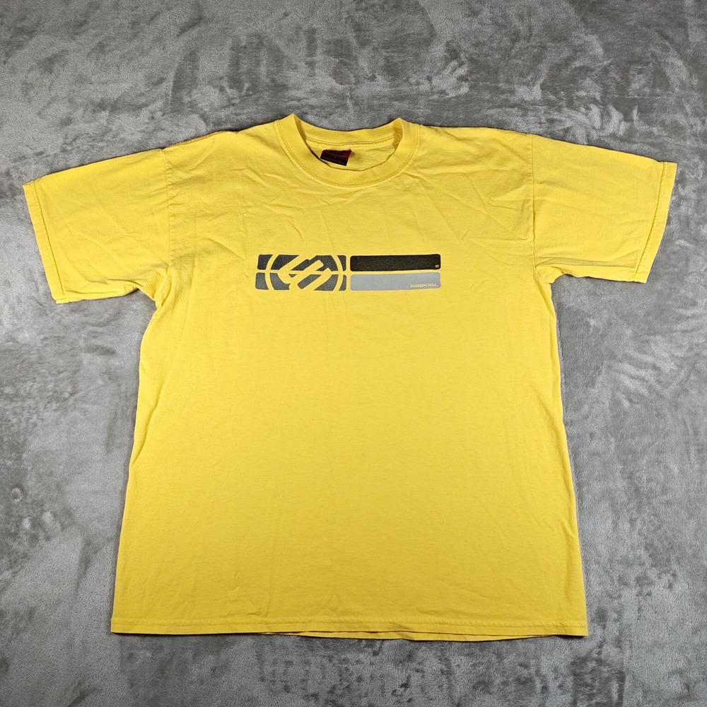 Vintage Ezekiel Shirt Mens Large Yellow Logo Cotton Skater Y2K Made In USA Rare